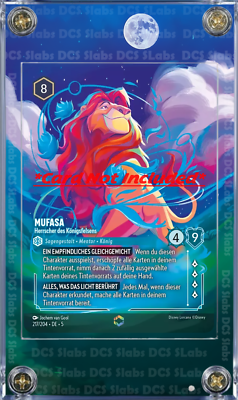 lorcana mufasa card Disney - Ruler Of Pride Rock Enchanted 217/204 Custom Case Legendary Cost Ink Mufasa, Ruler of Pride Rock