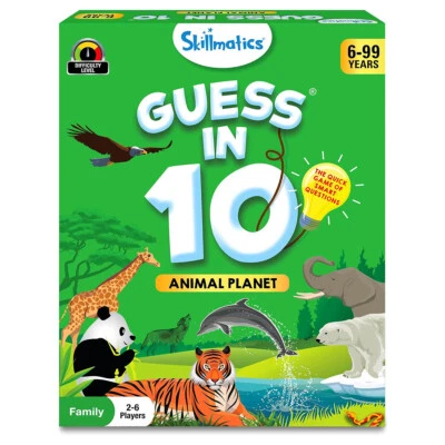 Skillmatics Guess En 10 Trivia Carte Animaux Planète Jeu Famille Âges 6+ - Photo 1/4