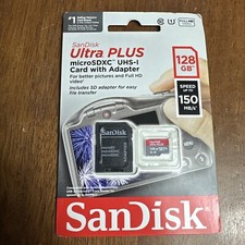 SanDisk 128GB Ultra Plus Micro SDXC Class 10 SD Card 150MB/s