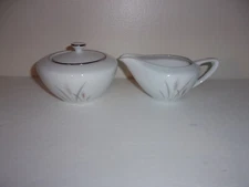 Platinum Wheat Fine China Sugar w/ Lid & Creamer- Japan