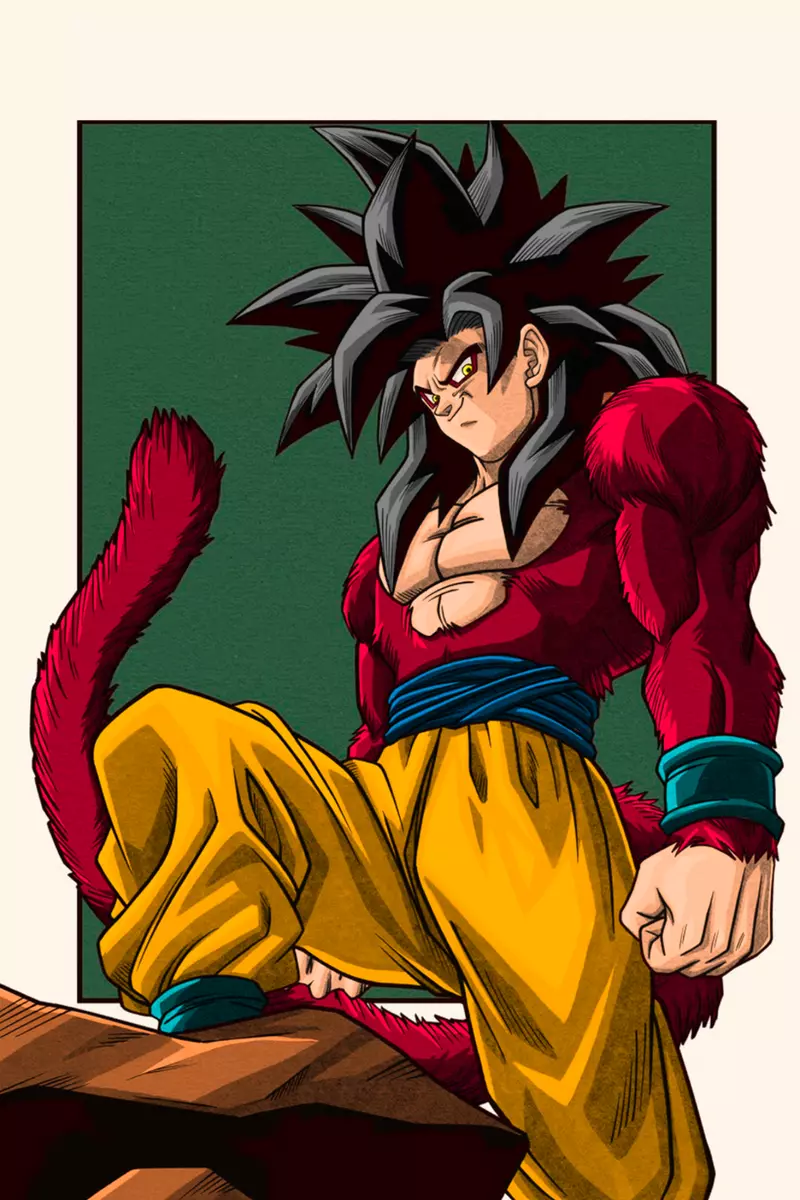 Dragon Ball GT Poster Baby-Vegeta Goku SSJ4 12in x 18in Free