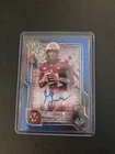 2025 Bowman Chrome University Football Blue Mini-Diamond Refractor Grayson James #BCA-GJ