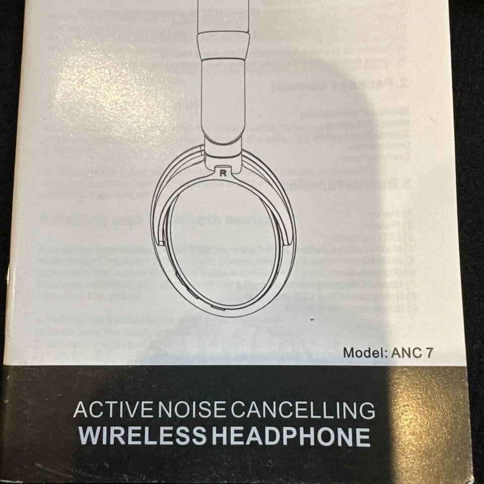 AUSDOM ANC7 Active Noise Cancelling Wireless Headphones w/ Bluetooth, Carry Case - Image 4 of 4