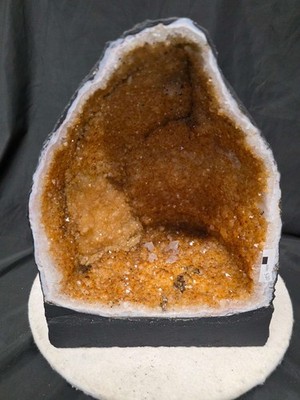 Citrin Geode 520 Kristall Cluster Druzy Premium Grade 16,50kg H23xB25xT21cm