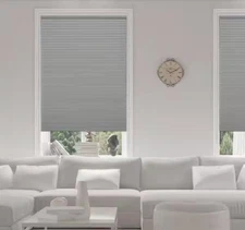 Cellular Shades  Pewter Gray SHIP IN 3 DAYS Cordless Blackout  CUSTOM CUT