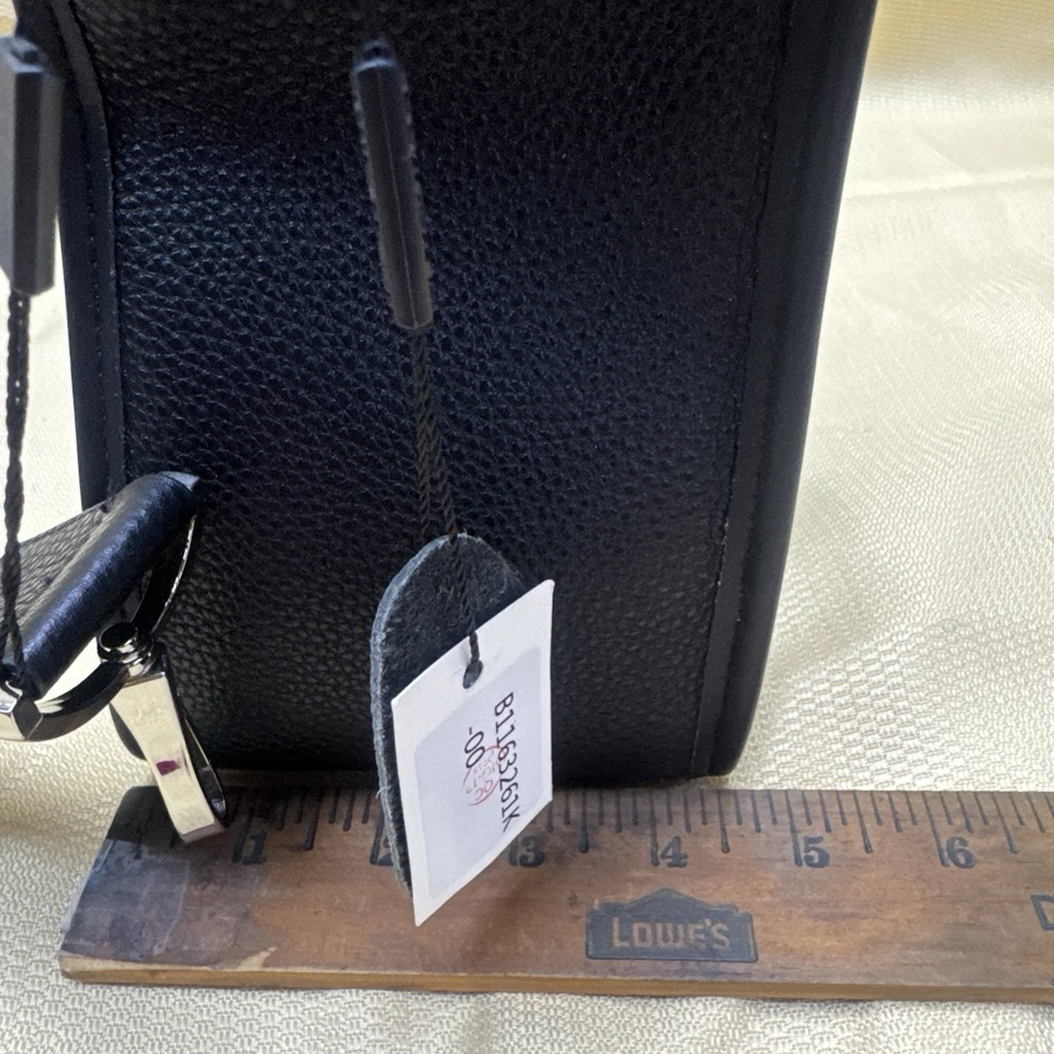 BOSTANTEN - Bolso de Hombro Mensajero/Cuero Guijarro Negro  Foto 4 de 4