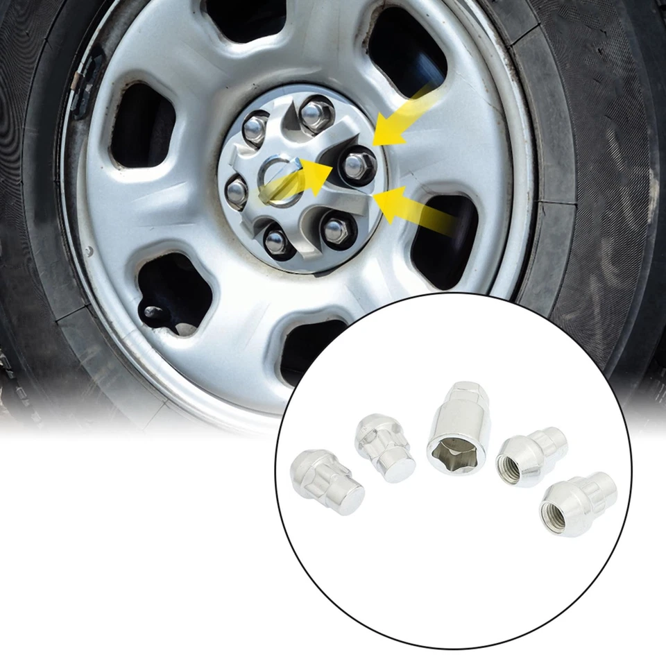 Tuercas de rueda de transmisión Spline universal M12x1.5 con llave de enchufe de 5 puntos para automóvil Foto 4 de 4