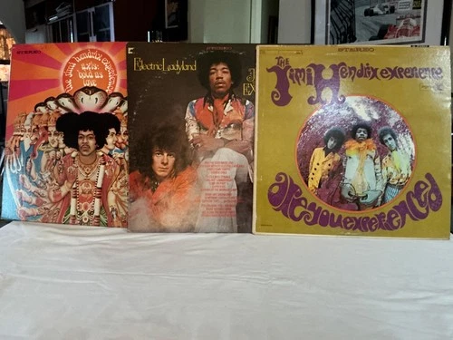 Jimi Hendrix lot of 3 vinyl Electric Ladyland , Are you Experienced, Axis. VNTG