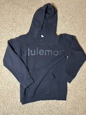 Lululemon All Yours Hoodie Fleece Womens 6 Spellout Black