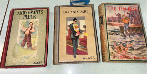 HORATIO ALGER, JR. LOT OF 3 HURST & CO. Early 1900s Hardcover - Picture 1 of 12
