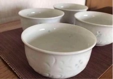 Arita-yaki Firefly Openwork Small Bowl Set of 4 Japanese Tableware Floral 10cm