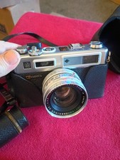 Yashica Electro 35 Yashinon 45mm With Leather Case Untested As Found As Is