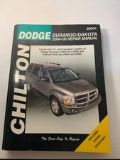 Dodge Durango 2004-06 & Dakota Pick-UPs 2005-06 Repair Manual Chilton's 20501
