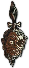 NEW Shrunken Head Large Size Patch Iron On Creepy Horror Skeleton Tiki 7.5"