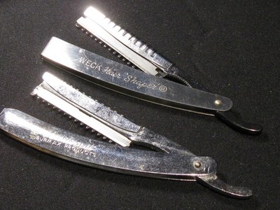 Vintage  WECK + Aristocrat burmax - Hair Shapers x 2 - Shavette - Straight Razor