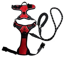 Reflective Dog Harness with Adjustable Control, Hair Resistant, No-Choke Design