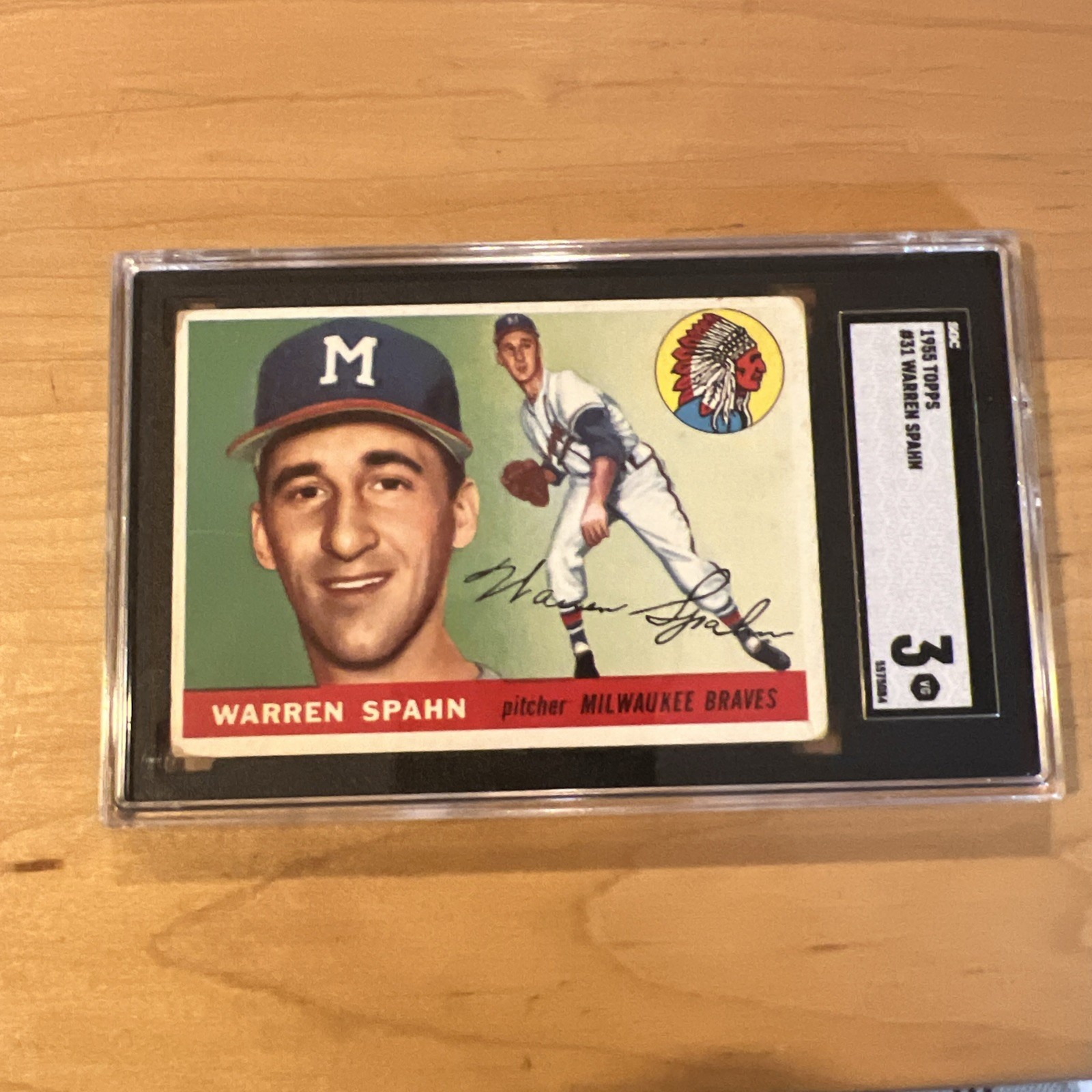 1955 Topps - Warren Spahn #31-SGC 3