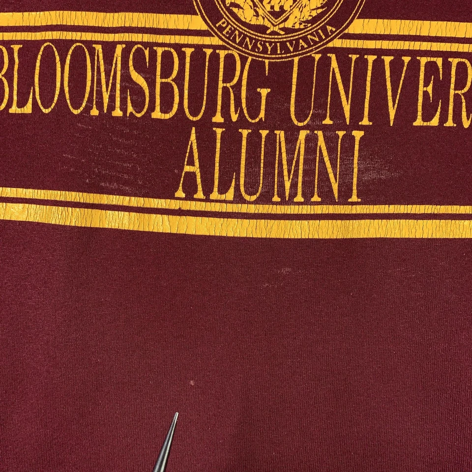 Sudadera De Colección JanSport Para Hombres XL Granate Bloomsburg University Alumni Hecha en EE. UU. Foto 3 de 4