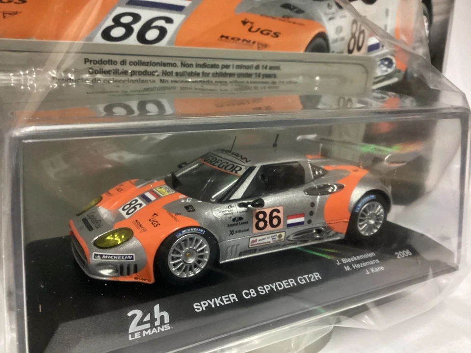 IXO  SPYKER C8 SPYDER GT2R   24h LE Mans 2006 die-cast 1/43, Nuova in teca - Immagine 2 di 4
