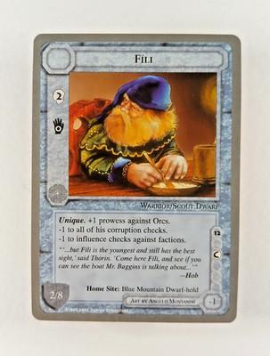 Fili - Middle Earth CCG card (1998 ICE) MECCG Silver Grey Border Reprint LotR