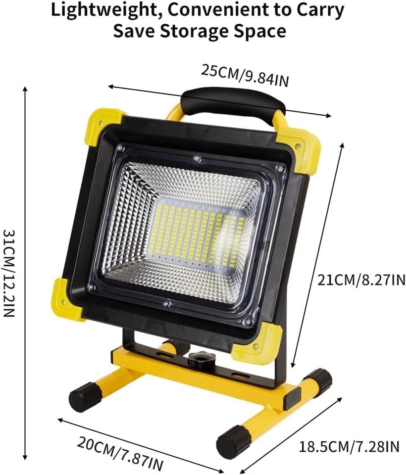 20000 Lumen Rechargeable LED Work Light - Waterproof & Cordless for Outdoor Use - Image 4 of 4
