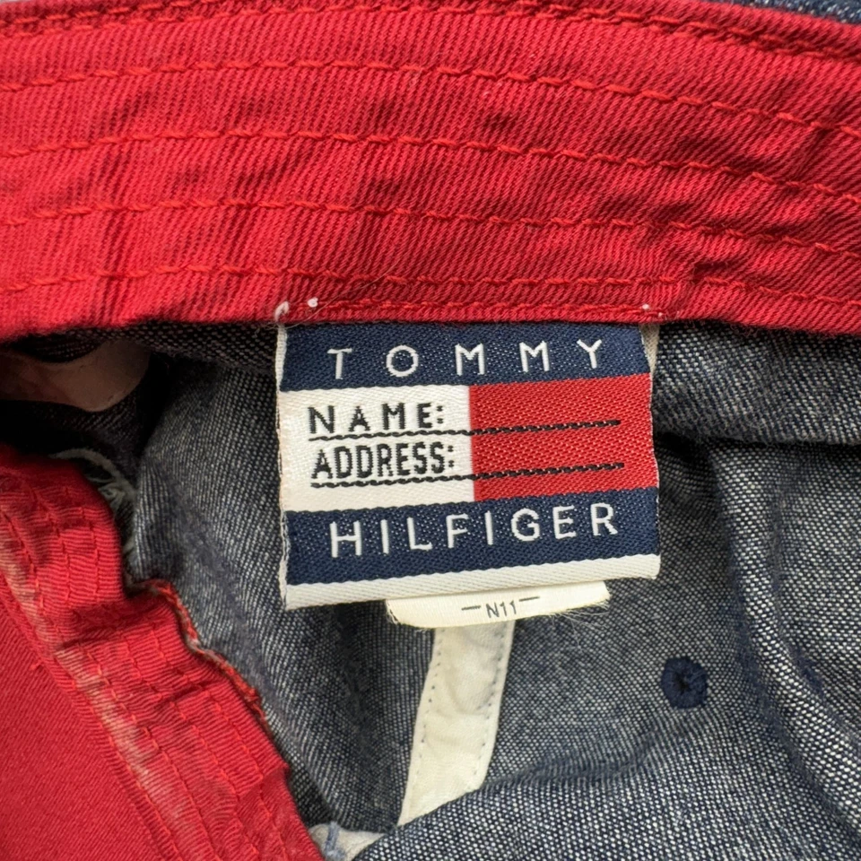 Tommy Hilfiger Sombrero Gorra Correa Espalda Juvenil 7-6 Azul Denim Ala Roja Logo Foto 2 de 4