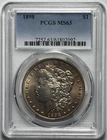 1898 - Morgan U.S. Silver Dollar - Unique 1/1 Copper Toning -  PCGS MS63