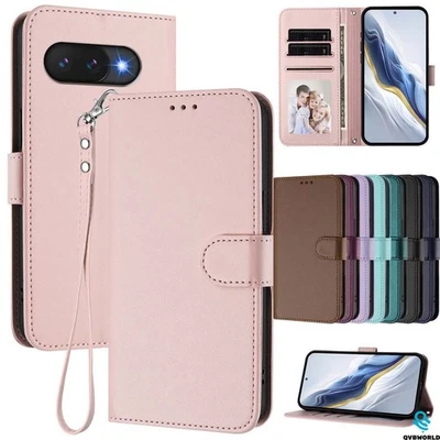 Phone Case Cover for Google Pixel 10 9 9A 8A 8 7 7A 6 Luxury Litchi Wallet Case - Image 1 of 4