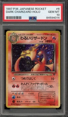 Pokemon Dark Charizard Team Rocket Japanese Holo Rare #006 PSA 10 Gem Mint