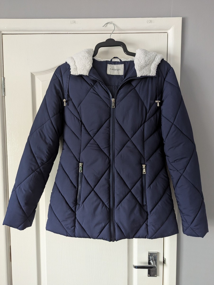 Asda George Size 8-10 Short Lightweight Quilted Jacket Coat Brand