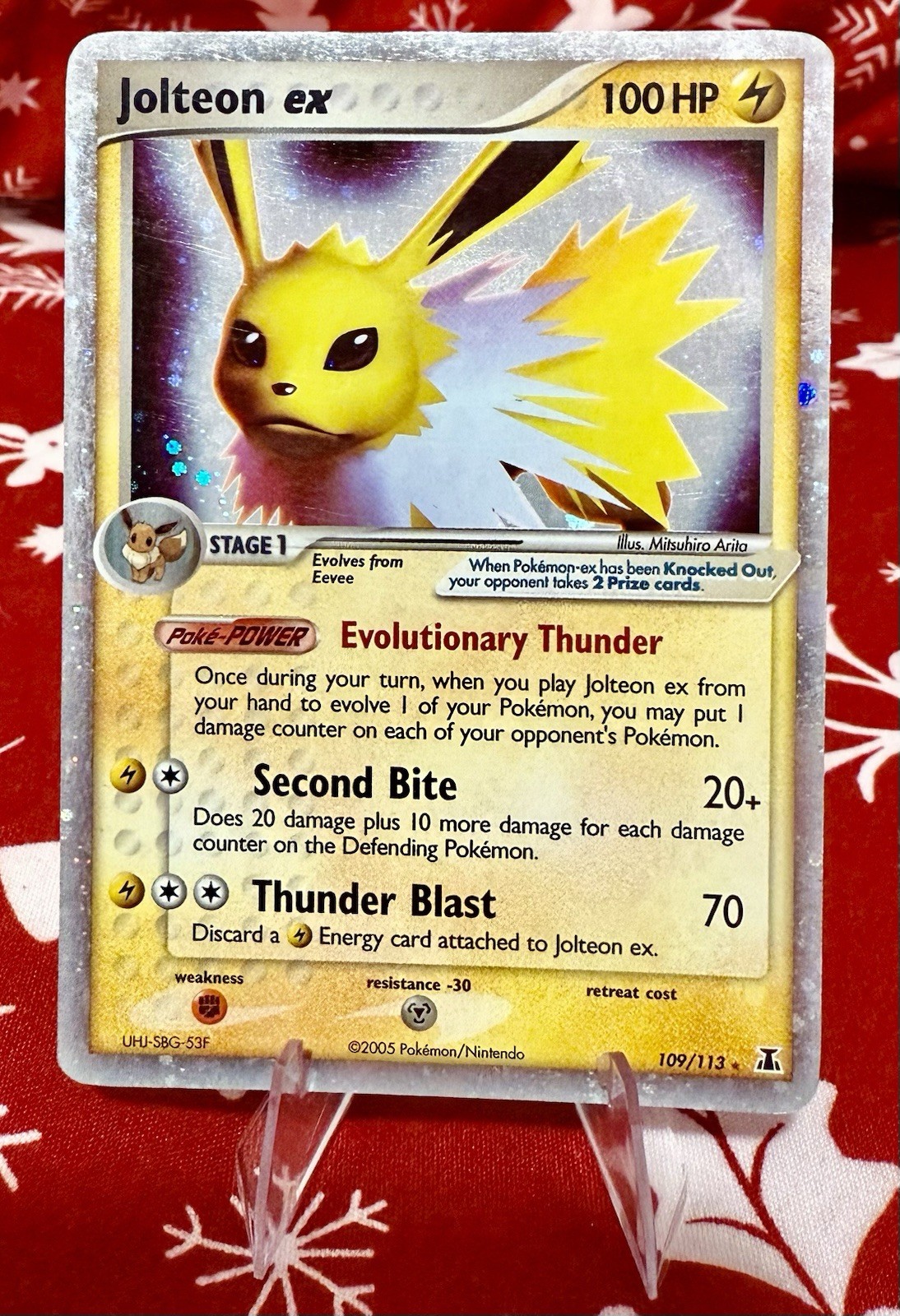 Jolteon ex 109/113 - Holo Rare ex - (NM) - EX Delta Species 2005 - Pokémon Card