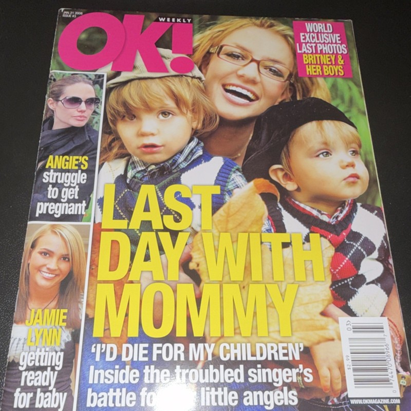 OK! Magazine January 2008 Illustrated Last Day With Mommy Cover Issue 6