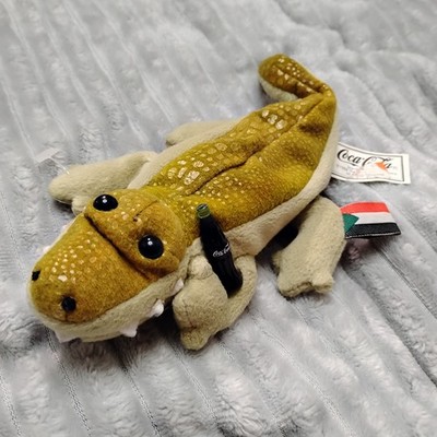 Coca-Cola Plush Bean Bag Crunch the Crocodile From Sudan Beanie 1999