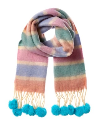 La Fiorentina Stripe Scarf Women's Blue