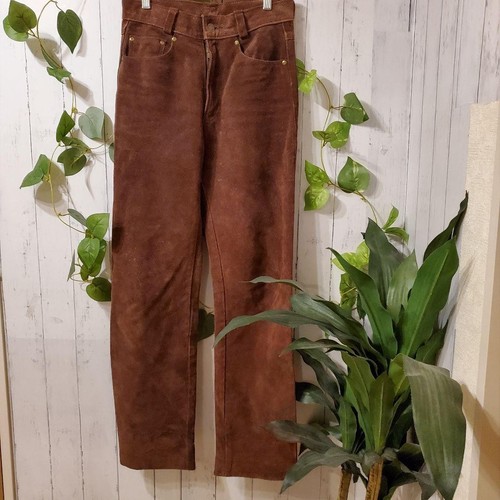 SCHOTT suede leather pants made in USA schott American casual w28 - Picture 8 of 18