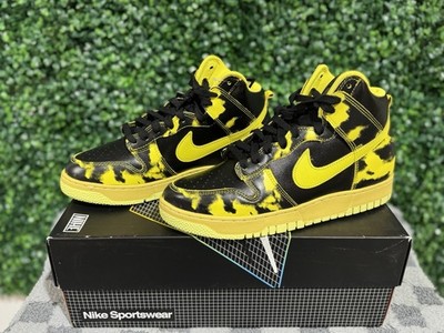 Nike Dunk Hi 1985 SP Black/Yellow Strike Acid Wash Men s 10.5