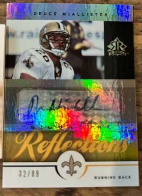 2005 UD Reflections Signature Reflections Deuce McAllister Autograph Card 32/89