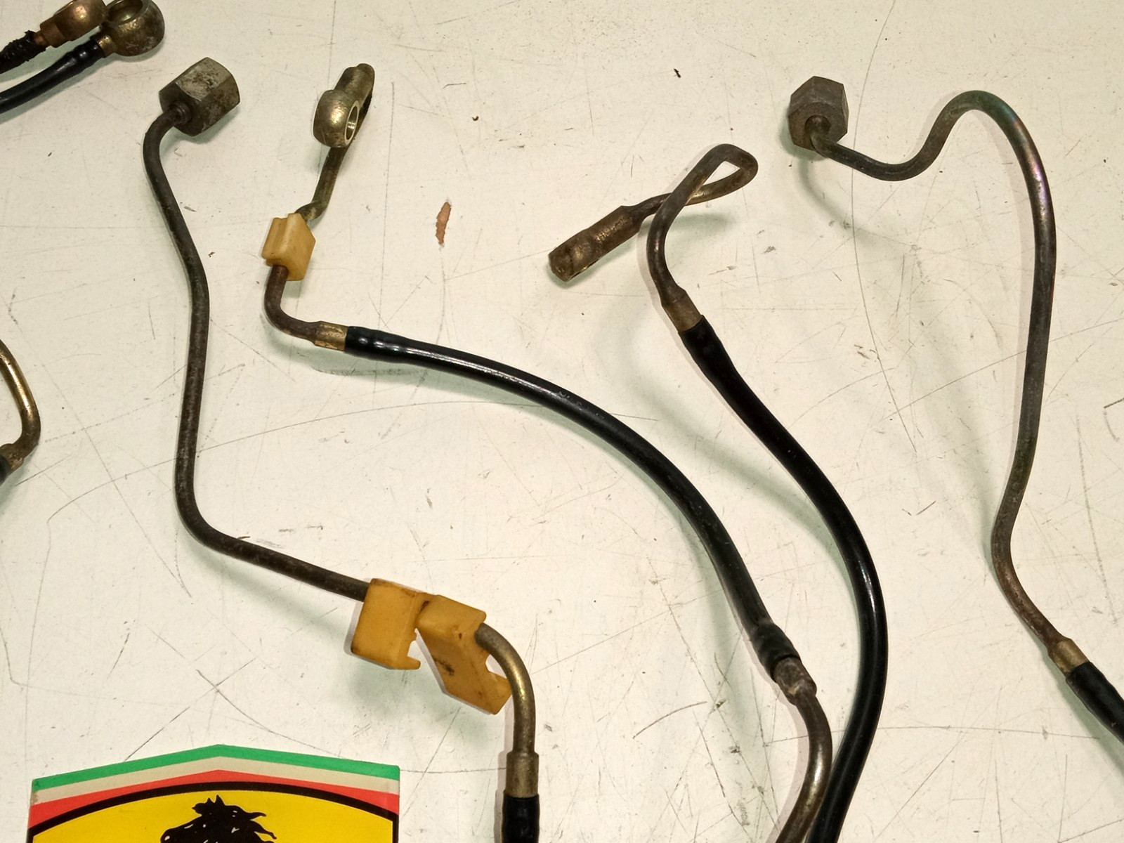Ferrari 400i Engine Fuel Injection Banjo Bolt Injector Lines_8 assorted_GENUINE