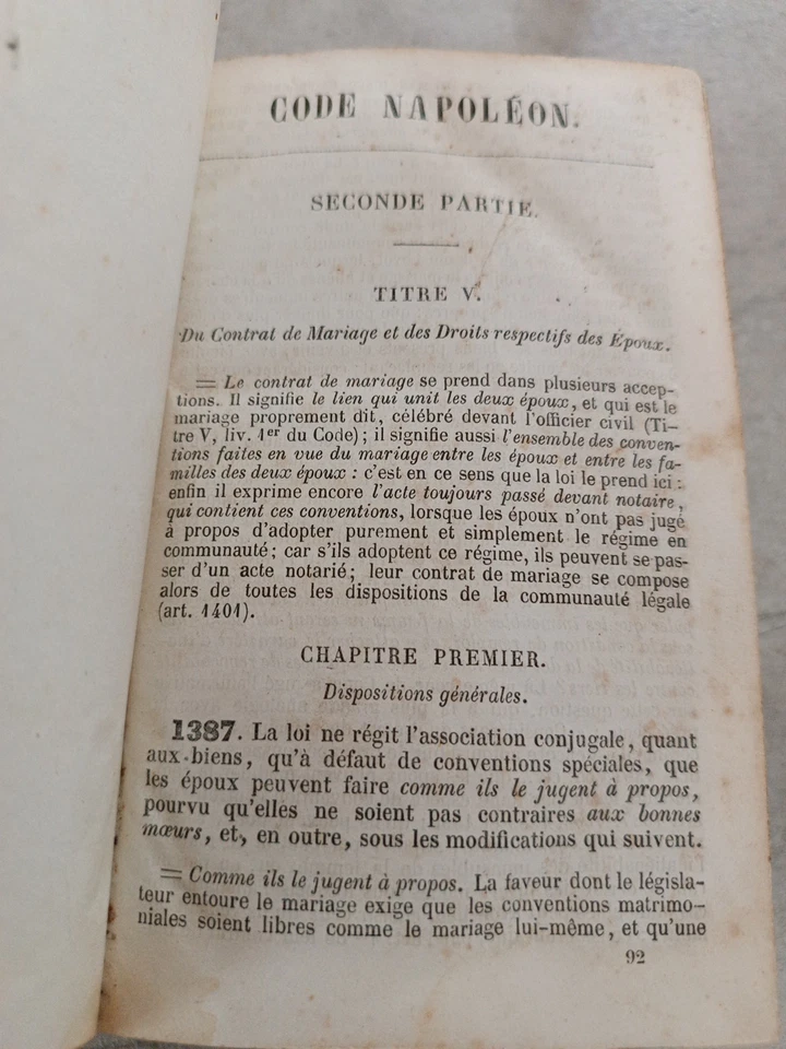 Livres Code Napoléon 1853 - Photo 3/4