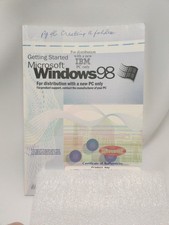 Windows 98 1st Ed. Getting Started Manual With COA License Product Key - NO CD