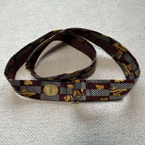 Christian Dior tissu ceinture écharpe ceinture taille libre violet unisexe 116 cm