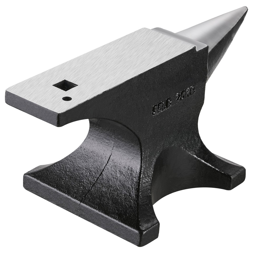Uimoso 55lbs Cast Steel Single Horn Anvil with Rounded Horn for ...