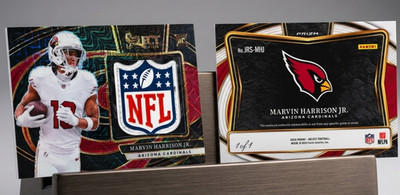 2024 Marvin Harrison Jr Panini Prizm Select 1/1 RC Black Finite NFL Shield Patch