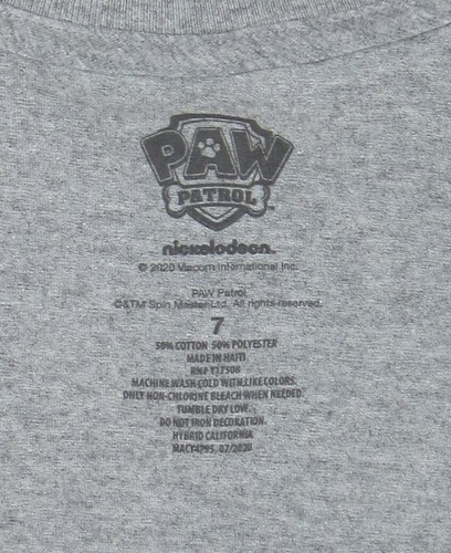 Paw Patrol Boys T-Shirt Officially Licensed Gray The Perfect Fire Pup - Picture 4 of 4