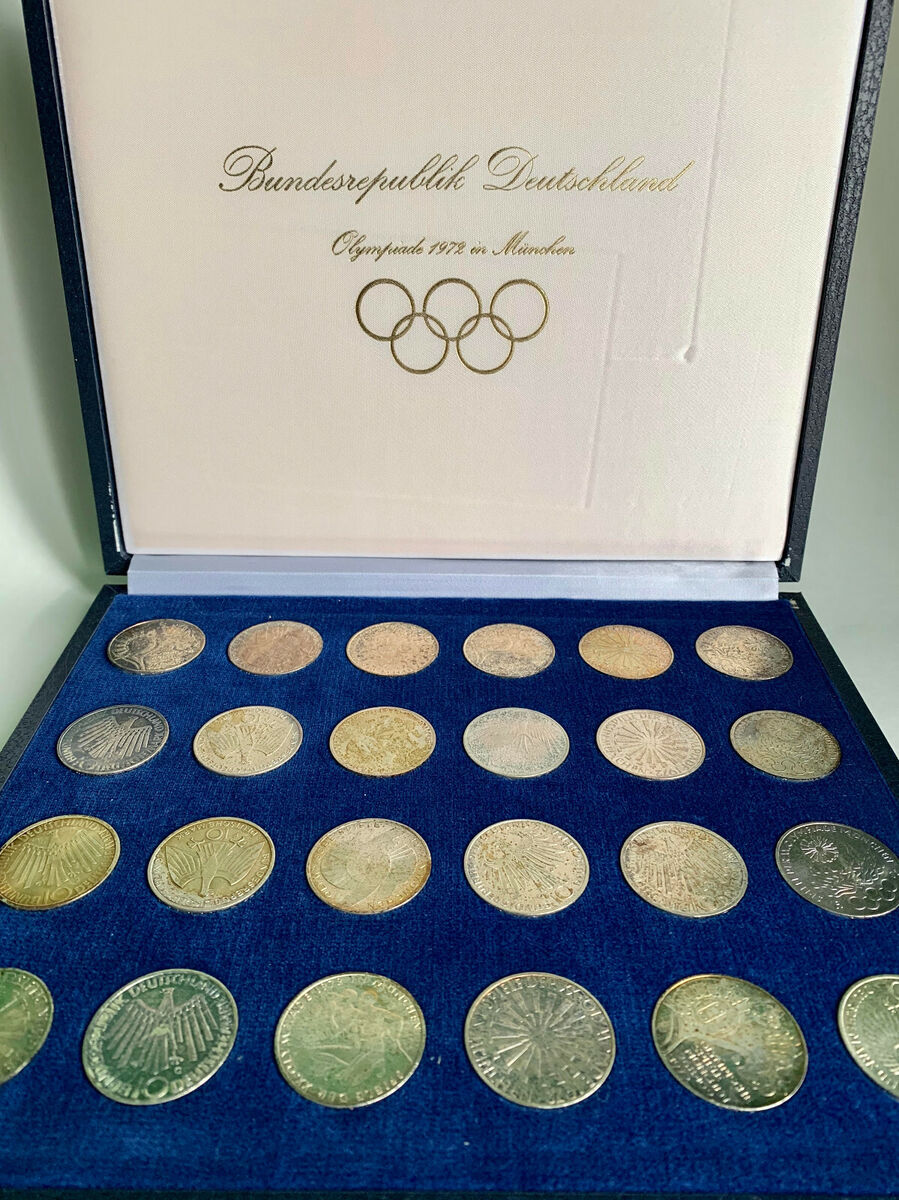 1972 Munich Olympic Silver Coin Complete 24 Piece Set Choice 1972 Munich Olympic Silver Coin Complete 24 Piece Set Choice