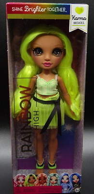 2024 MGA Rainbow High ''Karma Nichols'' ''Neon Green'' Fashion Doll New