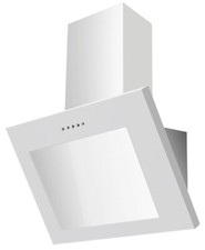 PKM Kopffreihaube S28-60 BWPY - 60cm, weiß, Glas, LED, Dunstabzugshaube