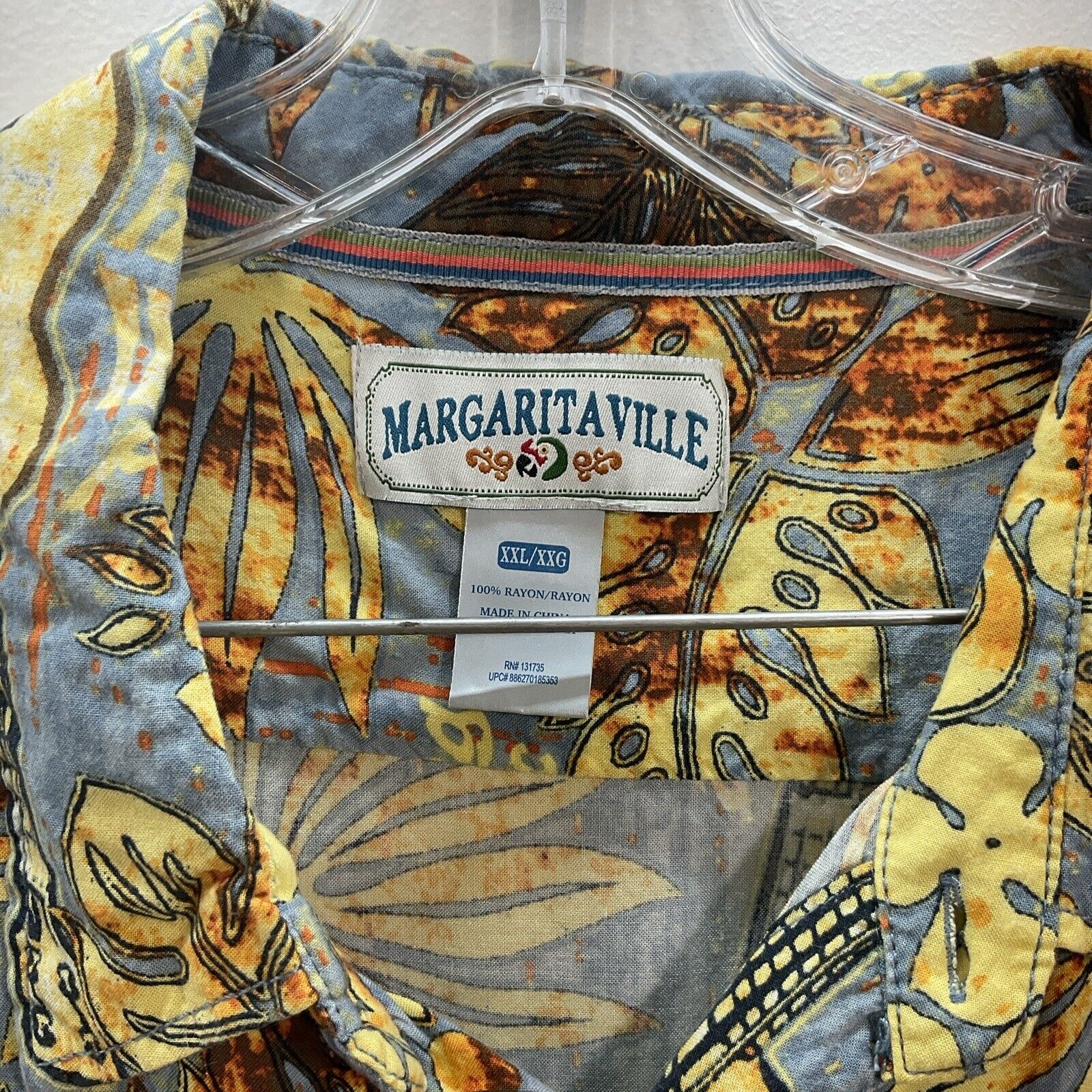 Margaritaville Hawaiian Mens Guitar Shirt Size XX… - image 5