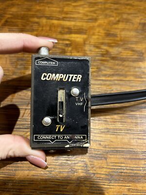 Original Atari 2600 Video Computer System Switch TV Adapter VHF Antenna Box Unte