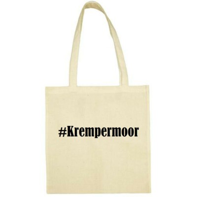 Tasche Beutel Baumwolltasche #Krempermoor Hashtag Einkaufstasche Schulbeutel Bag
